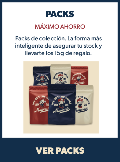 Packs — máximo ahorro. Packs de colección, la forma más inteligente de asegurar tu stock y llevarte los 15 g de regalo. Ver packs